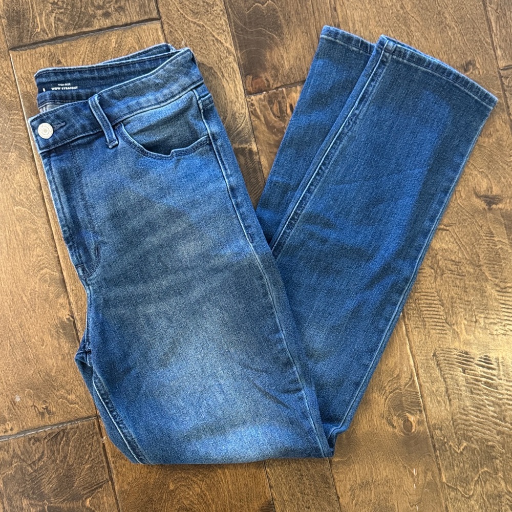 Old Navy Classic Blue Women's Wow Straight Jeans Size 8